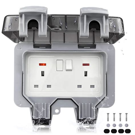 outdoor electrical box 2-gang|outdoor 2 gang outlet box.